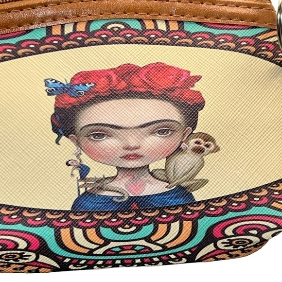 Frida Kahlo with Monkey Zippered Coin Purse, Cosmetic Bag, NWT - Picture 2 of 6